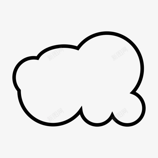 云泡沫海绵图标svg_新图网 https://ixintu.com 云 云线 天气 泡沫 海绵