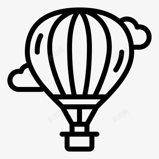 热气球云旅行图标svg_新图网 https://ixintu.com 云 嘉年华 旅行 热气球