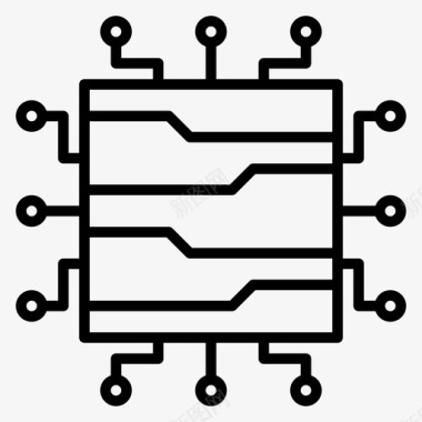 芯片数据网络图标图标