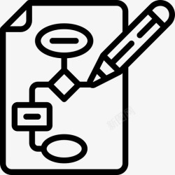 对表工程流程绘图流程图算法计算图标高清图片