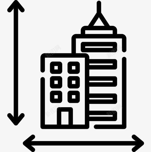 测量建筑22线性图标svg_新图网 https://ixintu.com 建筑22 测量 线性