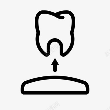 拔牙口腔牙齿和牙齿护理大纲图标图标