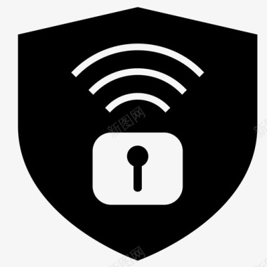 安全连接锁wifi图标图标
