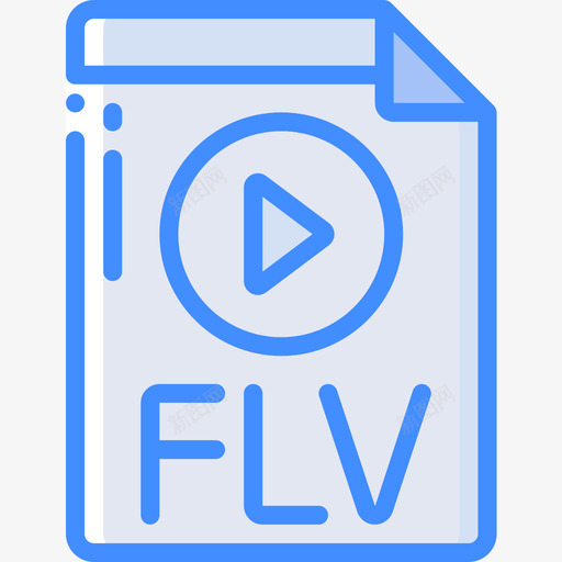 Flv视频制作7蓝色图标svg_新图网 https://ixintu.com Flv 蓝色 视频制作