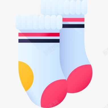 袜子冬季68彩色图标图标
