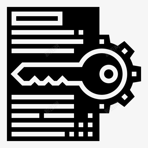 安全性数据文档图标svg_新图网 https://ixintu.com fintechelementglyph 安全性 密钥 成功 数据 文档