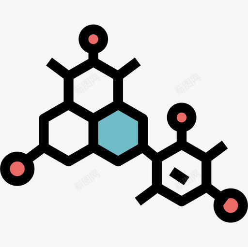 分子科学91线性颜色图标svg_新图网 https://ixintu.com 分子 科学91 线性颜色