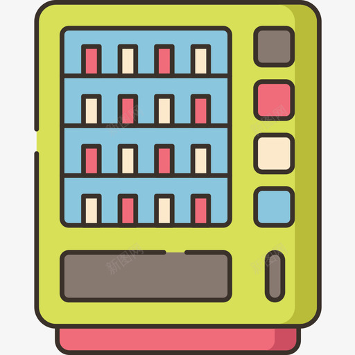 自动售货机咖啡62线性颜色图标svg_新图网 https://ixintu.com 咖啡 线性 自动售货机 颜色