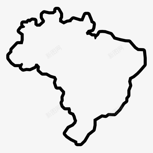 巴西地图巴西南美洲图标svg_新图网 https://ixintu.com 南美洲 地图 巴西