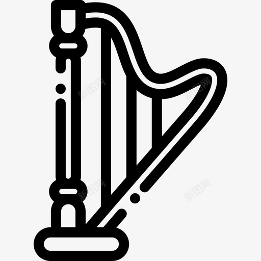 竖琴希腊神话17直系图标svg_新图网 https://ixintu.com 希腊神话 直系 竖琴