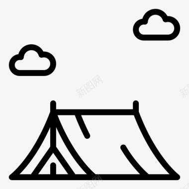 帐篷探险野营图标图标