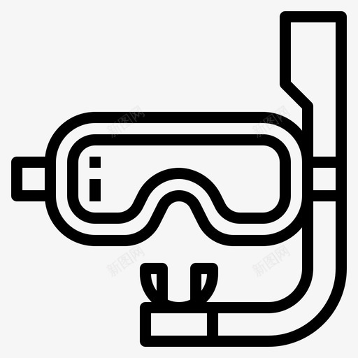 潜水面罩旅行图标svg_新图网 https://ixintu.com 旅行 概述 潜水 爱好 面罩
