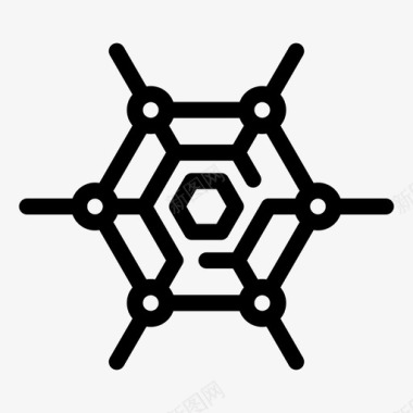 分散网络技术图标图标