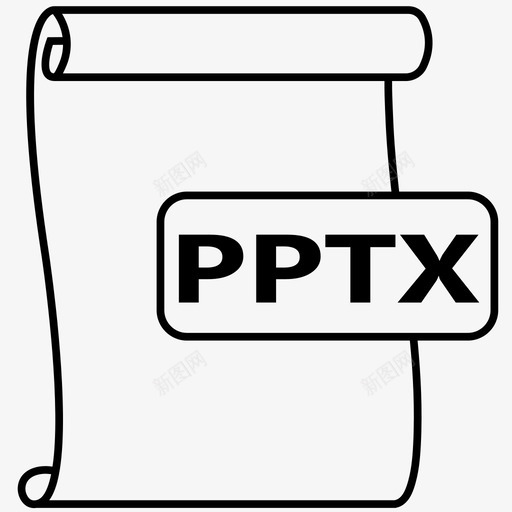 pptx文件格式powerpoint图标svg_新图网 https://ixintu.com powerpoint pptx 文件 文稿 格式 演示