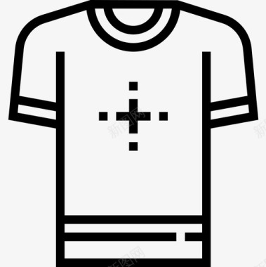 T恤衣服94直线型图标图标