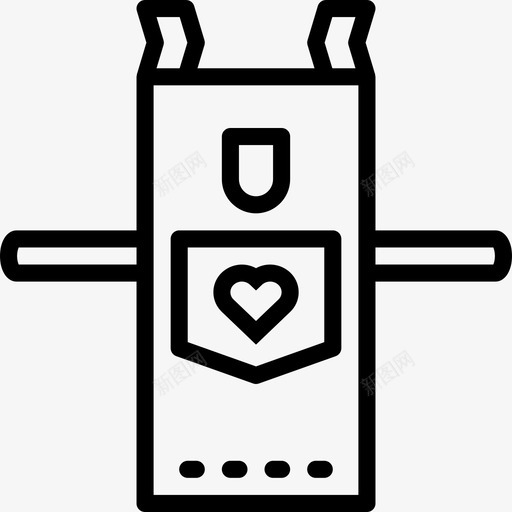 围裙购物126直线型图标svg_新图网 https://ixintu.com 围裙 直线型 购物126