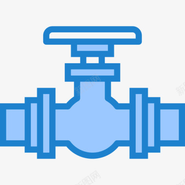 阀门水管工4蓝色图标图标
