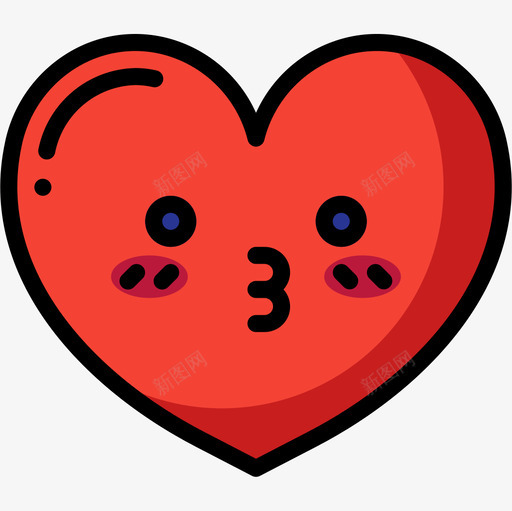 心脏心脏表情5线性颜色图标svg_新图网 https://ixintu.com 心脏 心脏表情5 线性颜色