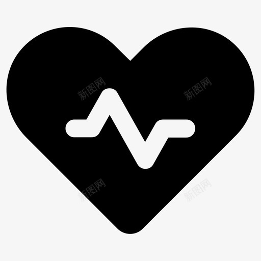脉搏心电图心脏图标svg_新图网 https://ixintu.com 心电图 心脏 心跳 生命 脉搏