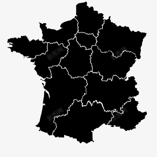 法国大区法国地图图标svg_新图网 https://ixintu.com 地图 大区 法国