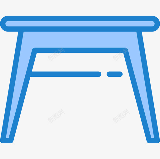 桌子家具和家居26蓝色图标svg_新图网 https://ixintu.com 家具和家居26 桌子 蓝色