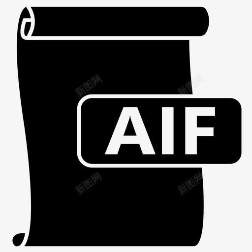 aifaif文件音频图标svg_新图网 https://ixintu.com aif aif文件 文件格式 音频