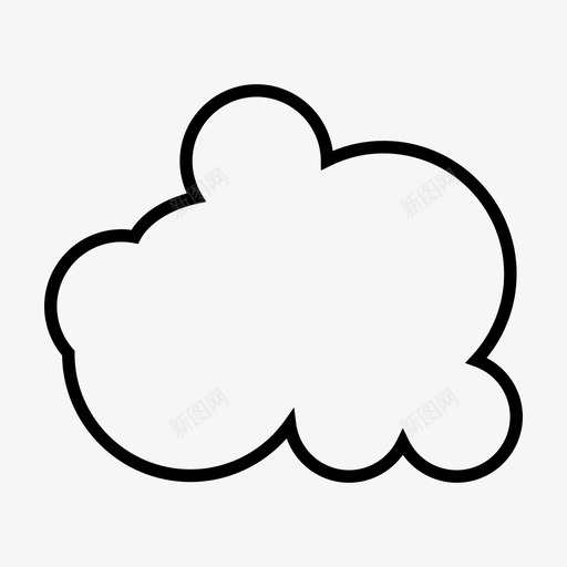 云泡沫海绵图标svg_新图网 https://ixintu.com 云线 天气 泡沫 海绵