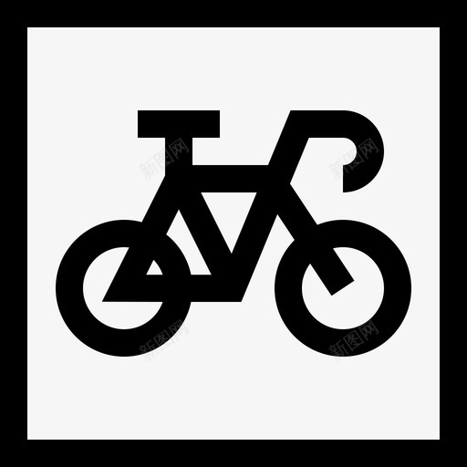 Bycicle公共标志3直线图标svg_新图网 https://ixintu.com Bycicle 公共 标志 直线