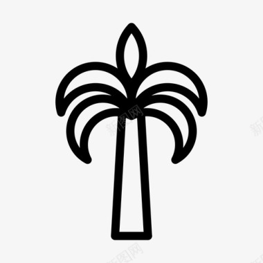 椰子椰树旅游图标图标