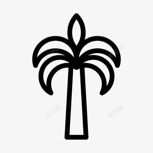 椰子椰树旅游图标svg_新图网 https://ixintu.com 度假 度假图标 旅游 椰子 椰树