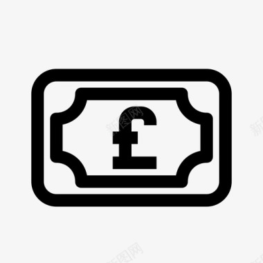 英镑现金货币图标图标