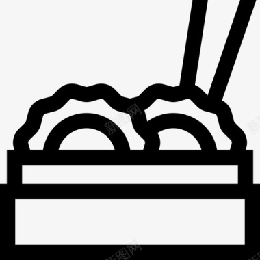 饺子亚洲餐厅8线性图标图标