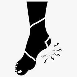 敷料足部绷带足部疼痛足部敷料图标高清图片