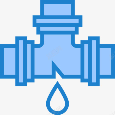 漏水水管工4蓝色图标图标