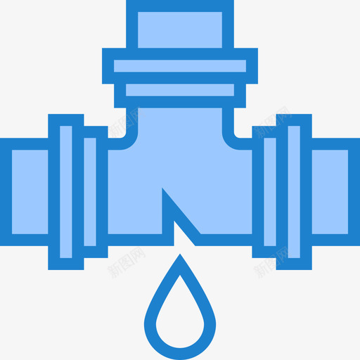 漏水水管工4蓝色图标svg_新图网 https://ixintu.com 水管 漏水 管工 蓝色