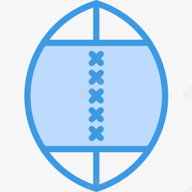 美式足球运动65蓝色图标图标
