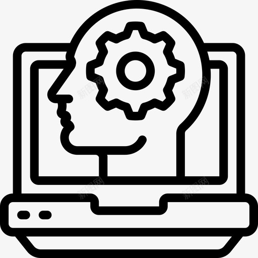 计算机思维过程人工智能cog图标svg_新图网 https://ixintu.com cog 人工智能 大纲 学习 思维 机器 计算机 过程