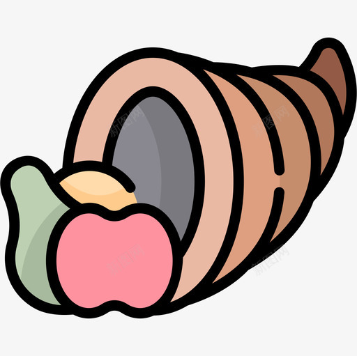 聚宝盆手杖线颜色图标svg_新图网 https://ixintu.com 手杖 聚宝盆 颜色