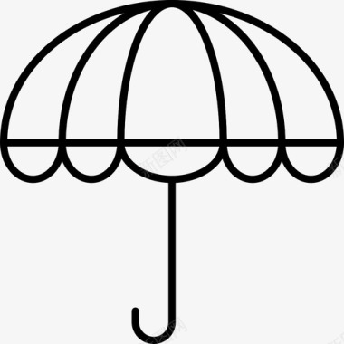 雨伞天气潮湿图标图标