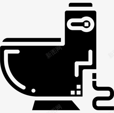 卫生间浴室26实心图标图标