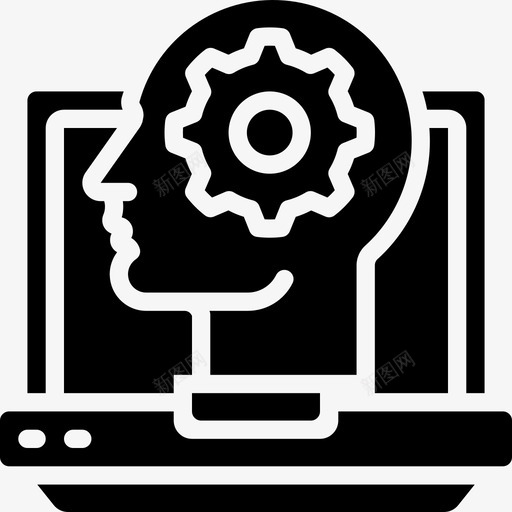 计算机思维过程人工智能cog图标svg_新图网 https://ixintu.com cog ml 人工智能 字形 学习 思维 机器 计算机 过程