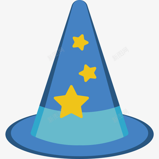 巫师帽子3平的图标svg_新图网 https://ixintu.com 巫师 帽子 平的