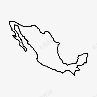 墨西哥地图图标图标