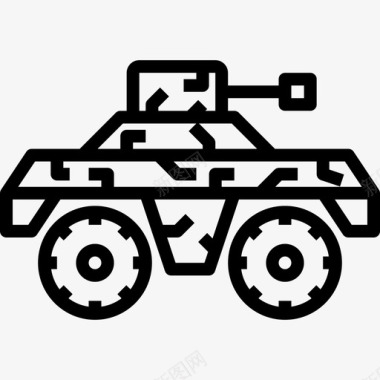 坦克陆军8直线型图标图标