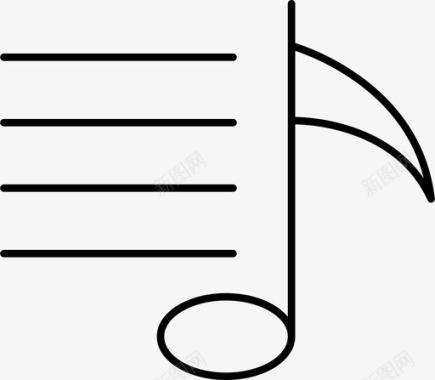 音乐播放列表旋律音符图标图标