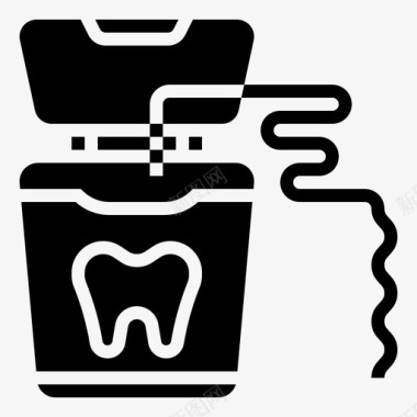 牙线医疗保健医疗图标图标