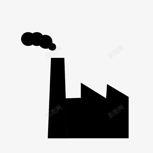 工厂建筑物工业图标svg_新图网 https://ixintu.com 工业 工厂 建筑物 污染