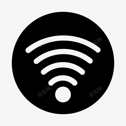 wifi移动平台图标svg_新图网 https://ixintu.com ui wifi 图标 圆形 平台 应用程序 移动