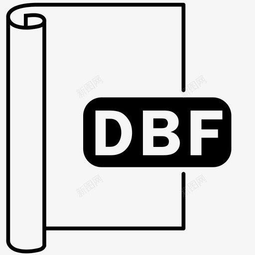 dbf数据库dbf文件图标svg_新图网 https://ixintu.com dbf 数据库 文件 格式