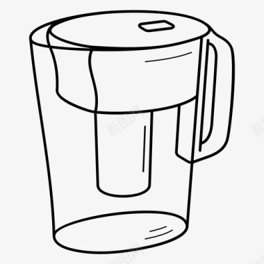 水罐饮用水滤水器图标图标